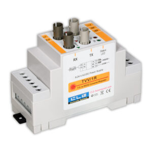 Glass optical fiber RS232 low voltage serial repeater