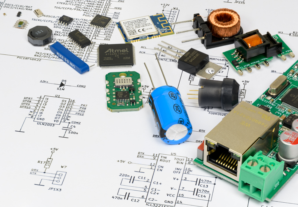 Process flow from components to PCB electronic board
